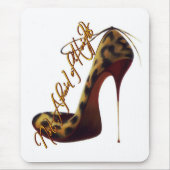 "Keine Angst vor Höhen" Tres Chic High Heel Design Mousepad (Vorne)