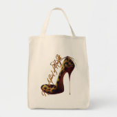 "Keine Angst vor Höhen" Tres Chic High Heel Design Tragetasche (Vorne)