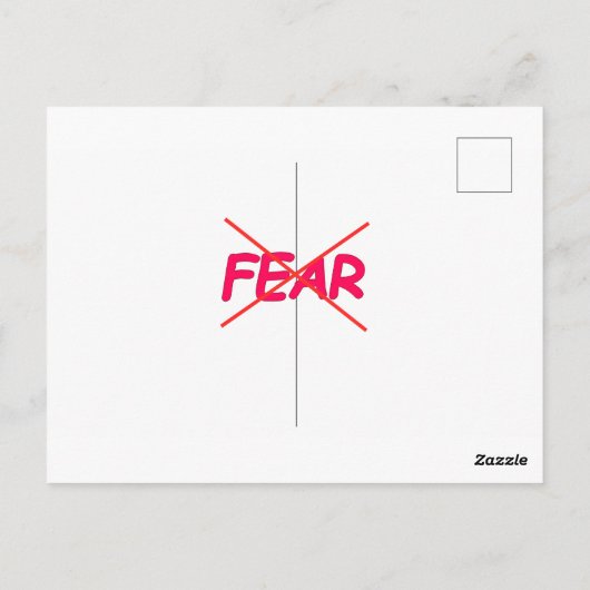 Keine Angstblase Postkarte (Rückseite)