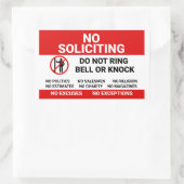 Keine Anmeldung für die Vordertür Rechteckiger Aufkleber (Tasche)