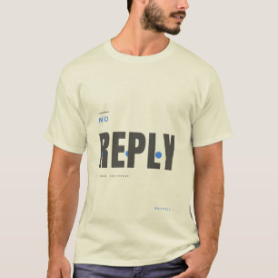 Keine Antwort Tech Typography Design T-Shirt