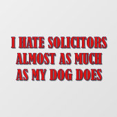 Keine Anwälte Fensteraufkleber (Blatt)