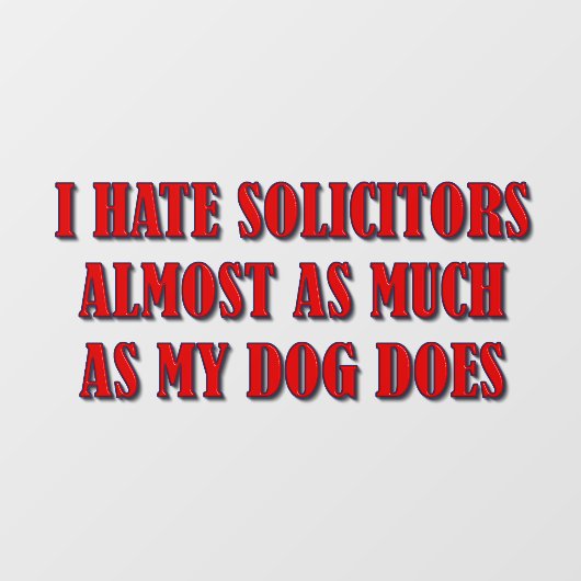 Keine Anwälte Fensteraufkleber (Blatt)