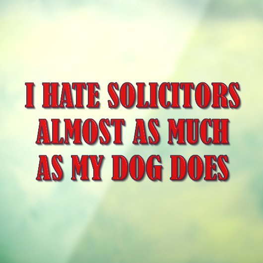 Keine Anwälte Fensteraufkleber (Blatt 3)