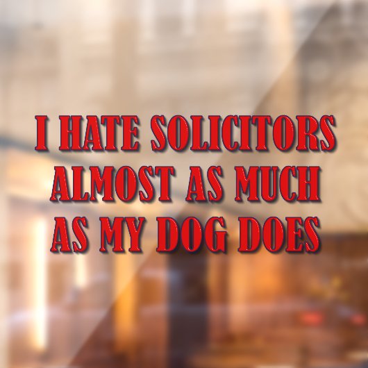 Keine Anwälte Fensteraufkleber (Blatt 2)