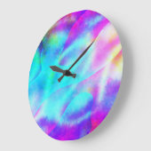 Keine Anzahl Abstrakter Regenbogenfarben-Entwurf Große Wanduhr (Winkel)