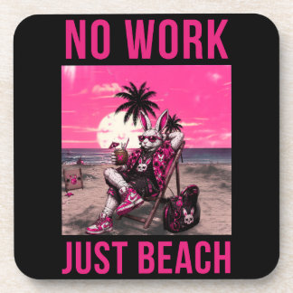 Keine Arbeit, nur Strand Getränkeuntersetzer