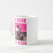 Keine Arbeit, nur Strand Kaffeetasse (Vorderseite Links)