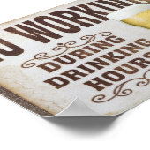 Keine Arbeit während der Essenszeiten Poster (Ecke)