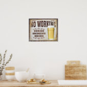 Keine Arbeit während der Essenszeiten Poster (Küche)