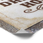 Keine Arbeit während der Essenszeiten Poster (Ecke)