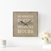 Keine Arbeit während der Essenszeiten Wall-Uhr Quadratische Wanduhr (Zuhause)