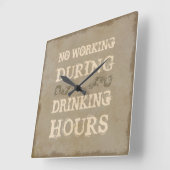 Keine Arbeit während der Essenszeiten Wall-Uhr Quadratische Wanduhr (Winkel)
