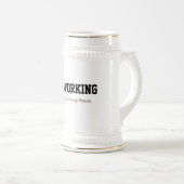 Keine Arbeit während der Trinkzeiten lustiges Schl Bierglas (VorderseiteRechts)