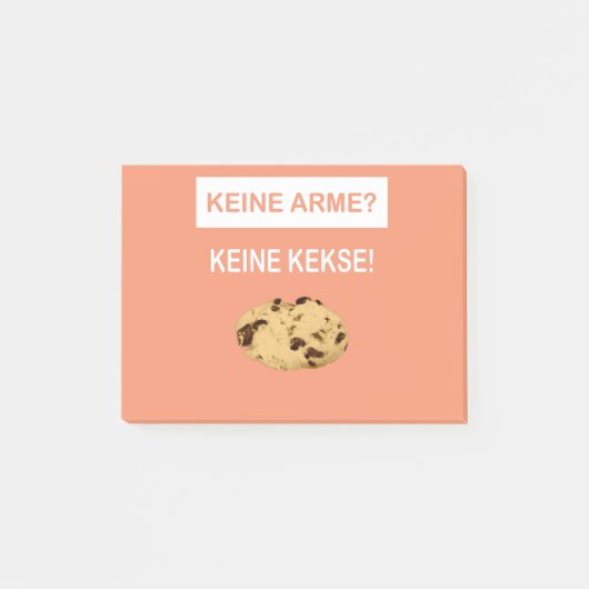 Keine Arme Keine Kekse Post-it Klebezettel (Vorderseite)