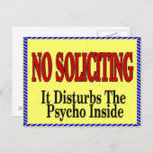 Keine Aufforderung, Psycho im Inneren Postkarte (Vorne/Hinten)