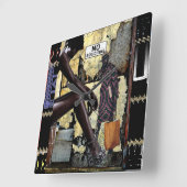 Keine Aufforderung! Quadratische Wanduhr (Winkel)