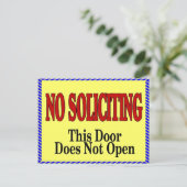 Keine Aufforderung, Tür wird nicht geöffnet Postkarte (Stehend Vorderseite)