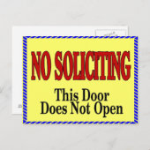 Keine Aufforderung, Tür wird nicht geöffnet Postkarte (Vorne/Hinten)