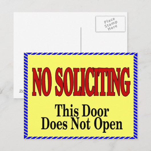 Keine Aufforderung, Tür wird nicht geöffnet Postkarte (Vorne/Hinten)