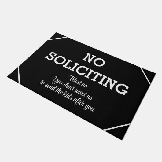 Keine Aufforderung zu funny Zitat Doormat Fußmatte (Schrägansicht)