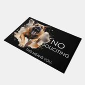 Keine Aufforderung zur Wachposten Fußmatte (Schrägansicht)