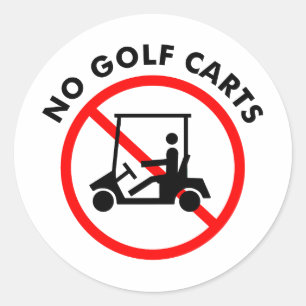 Keine Aufkleber für Golf Carts