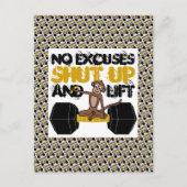 Keine Ausreden für den Affen Postkarte (Vorderseite)