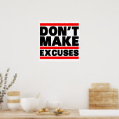 Keine Ausreden machen Poster (Küche)