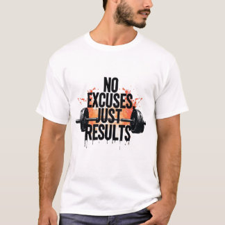 Keine Ausreden, nur Ergebnisse | Fette Paint-Drip- T-Shirt
