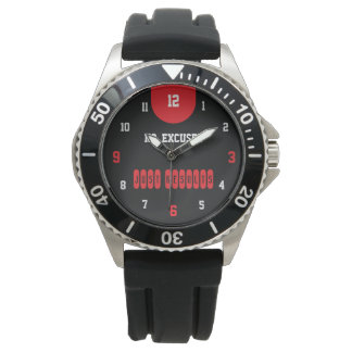 Keine Ausreden, nur Ergebnisse Schwarz Armbanduhr