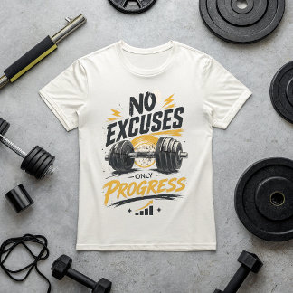 Keine Ausreden, Nur Fortschritt Gym T-Shirt | Moti