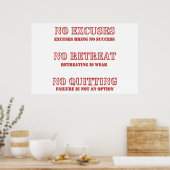 Keine Ausreden. Poster (Küche)