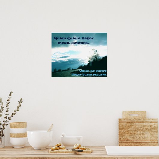 Keine Ausreden Poster - Spanisch! (Küche)