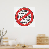 Keine Ausreden Signieren Poster (Küche)