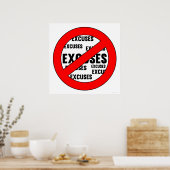 Keine Ausreden Signieren Poster (Küche)