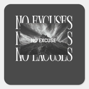 KEINE AUSREDEN  Sticker – Minimalistischer Motivat