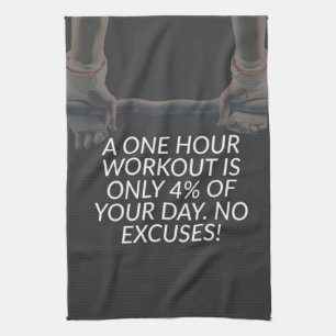 Keine Ausreden - Workout-Motivierend Geschirrtuch