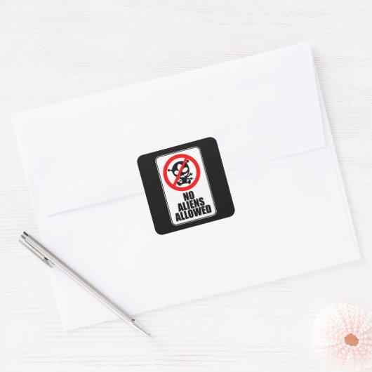 Keine Außerirdischen erlaubt Aufkleber (Umschlag)