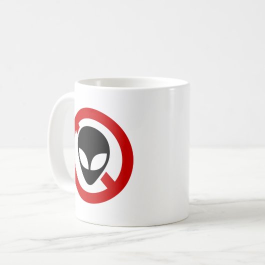 KEINE AUSSERIRDISCHEN KAFFEETASSE (Vorderseite Links)