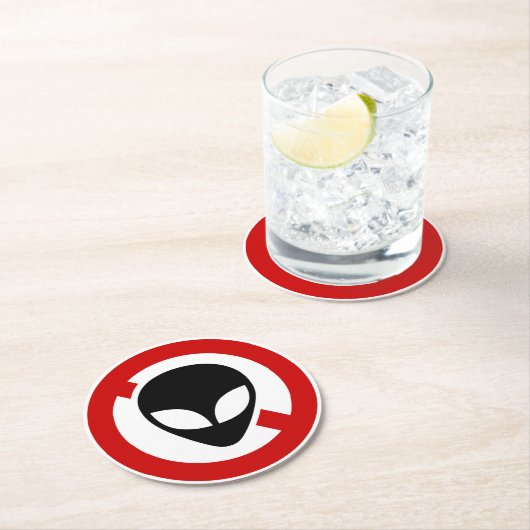 KEINE AUSSERIRDISCHEN RUNDER PAPPUNTERSETZER (Vor Ort)