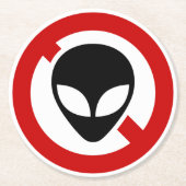 KEINE AUSSERIRDISCHEN RUNDER PAPPUNTERSETZER (Vorderseite)