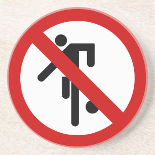 KEINE Ballspiele ⚠ Thai-Park-Schild ⚠ Sandstein Untersetzer