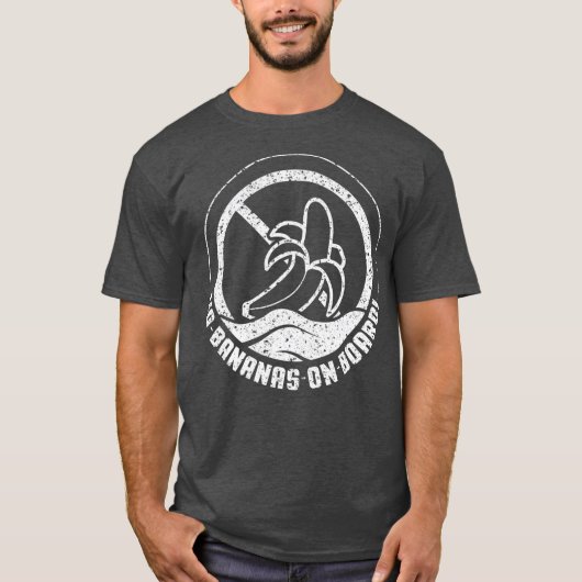 Keine Bananen an Bord eines Funny Boating Pontoon T-Shirt (Vorderseite)