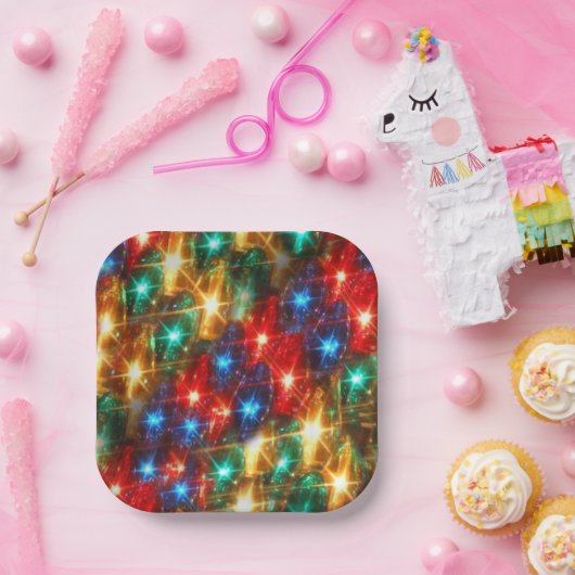 Keine Batterien erforderlich Weihnachtsbeleuchtung Pappteller (Party)