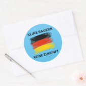 Keine Bauer Kein deutscher Protest Runder Aufkleber (Umschlag)