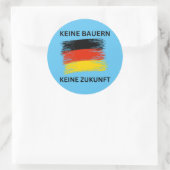 Keine Bauer Kein deutscher Protest Runder Aufkleber (Tasche)