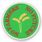 Keine Bauer, kein Essen, keine Zukunft. Protest de Aufkleber (Vorderseite)
