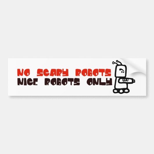 Keine beängstigenden Roboter Autoaufkleber (Vorne)