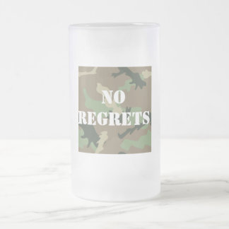 Keine Bedauern-Camouflage-Tasse Mattglas Bierglas